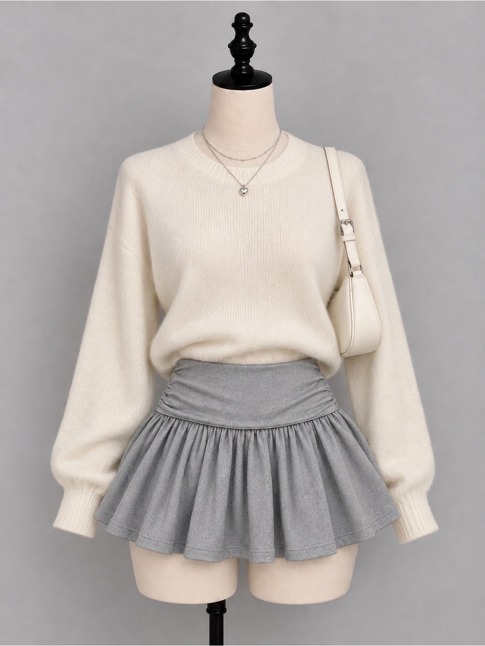 Shosho Charcoal Mini Skirt